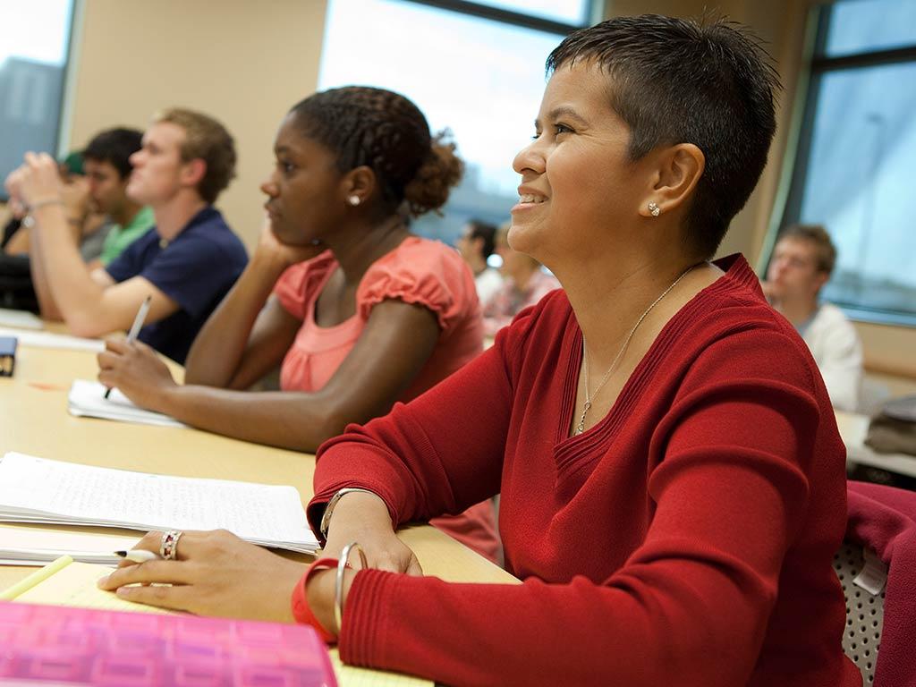 Students in classroom.