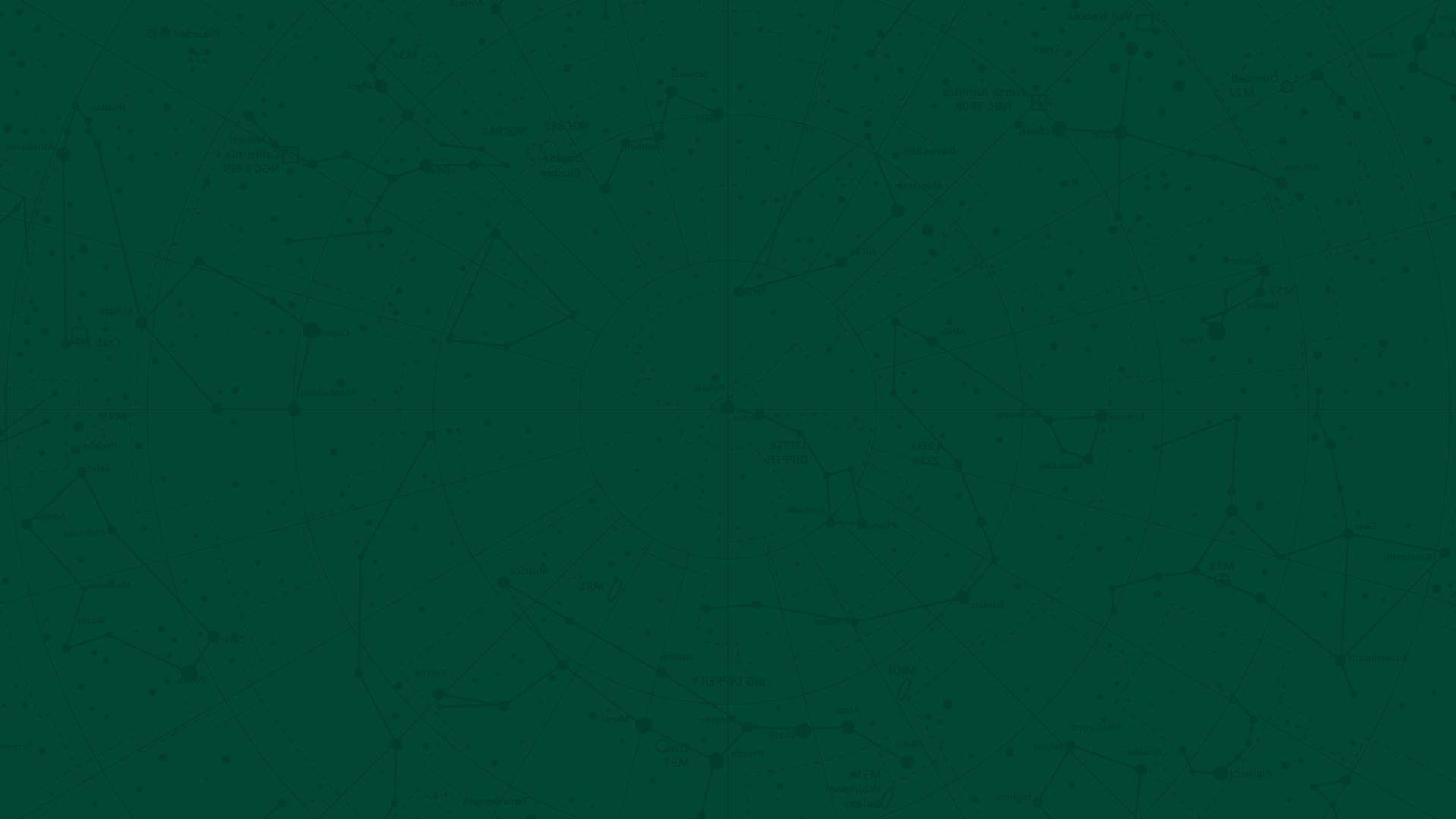 green background with constellation pattern
