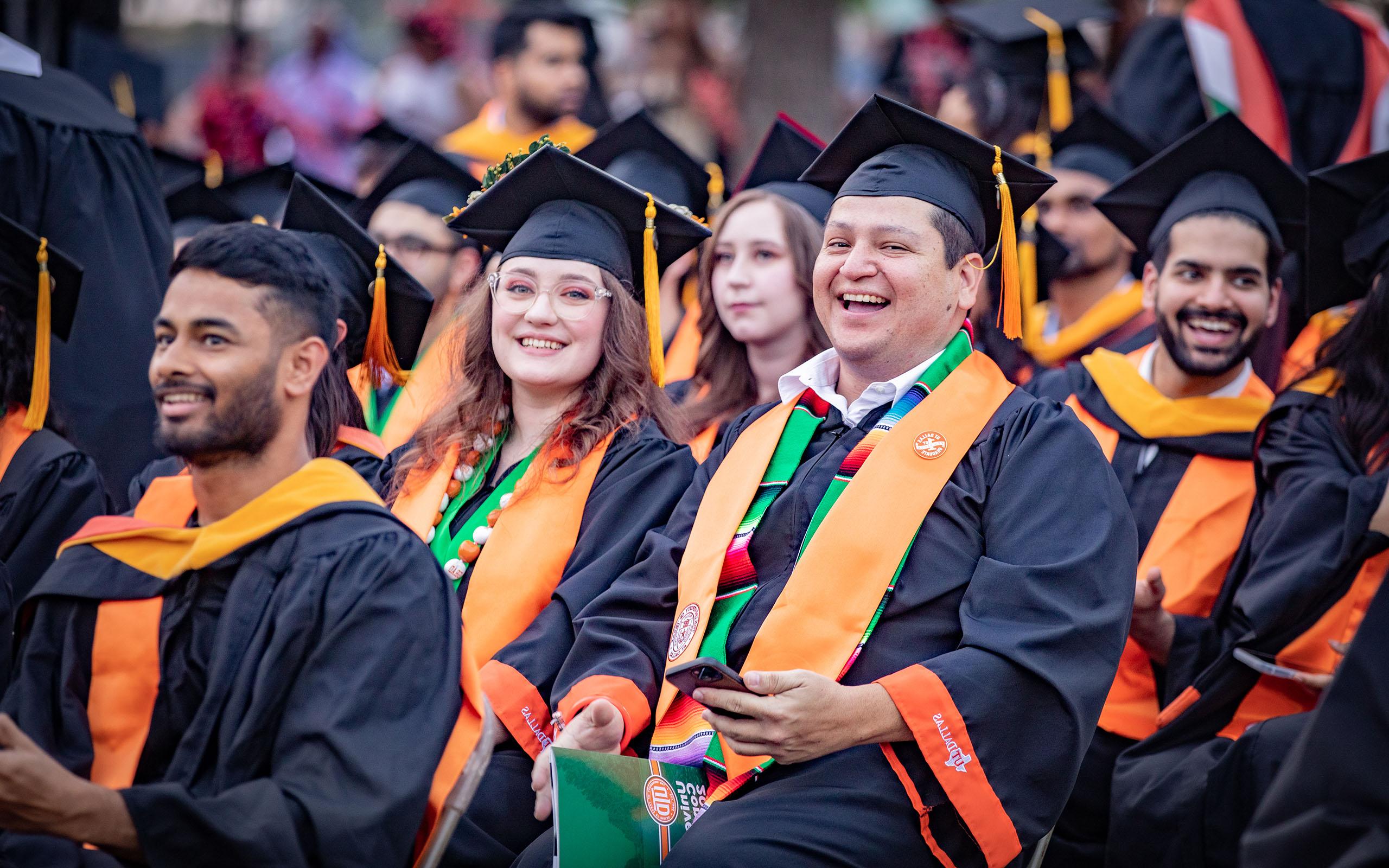 graduates at the University Commencement